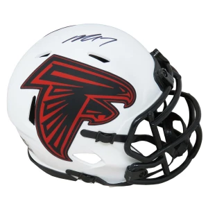 Michael Vick Signed Atlanta Falcons Lunar Eclipse White Matte Riddell Speed Mini Helmet