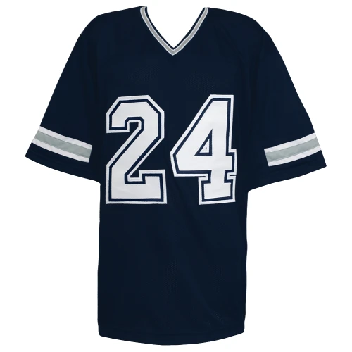 Everson Walls Signed Navy Throwback Custom Football Jersey - (JSA) - Image 3