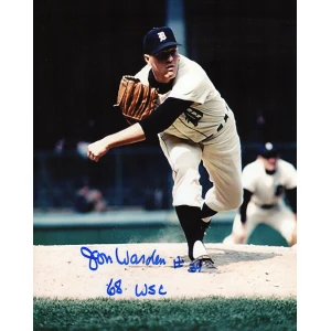 Jon Warden Signed Detroit Tigers Pitching 8x10 Photo w/68 WSC