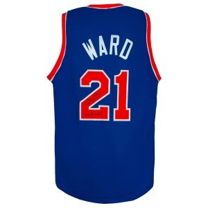 Charlie Ward Signed Blue Throwback Custom Basketball Jersey w/Go Knicks