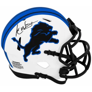 Andre Ware Signed Detroit Lions LUNAR Riddell Speed Mini Helmet