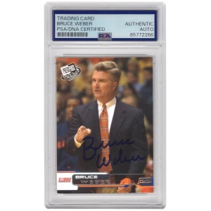 Bruce Weber Signed Illinois 2005 Press Pass Basketball Trading Card #43 - (PSA Encapsulated)