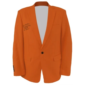 Bruce Weber Signed Mogu Men's Orange Blazer Sport Coat Jacket w/2005 NCAA COY, Final 4, Go Illini