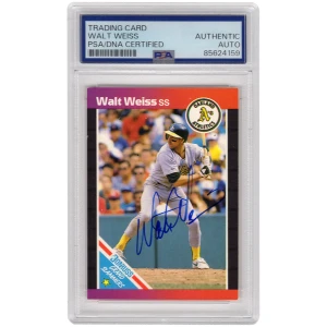 Walt Weiss Signed A's Baseball Trading Card (Various) - (PSA Encapsulated)