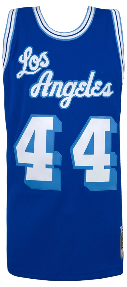 Jerry West Signed Los Angeles Lakers Blue 1960-61 Throwback M&N Swingman Basketball Jersey w/HOF 1980, 2010 - Image 3
