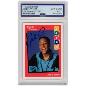 Jaleel White Signed 1991 Impel Laffs 'Family Matters' Steve Urkel Trading Card #27 - (PSA Encapsulated)