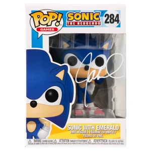 Jaleel White Signed Sonic The Headgehog With Emerald Funko Pop Doll #284