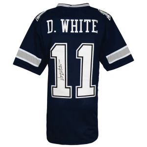 Danny White Signed Navy Custom Football Jersey