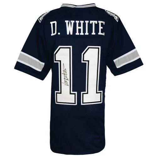 Danny White Signed Navy Custom Football Jersey