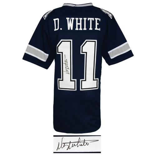 Danny White Signed Navy Custom Football Jersey - Image 2