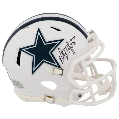 Danny White Signed Dallas Cowboys 2022 Alternate White Riddell Speed Mini Helmet