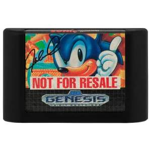 Jaleel White Signed Sonic The Headgehog Sega Genesis Video Game Cartridge