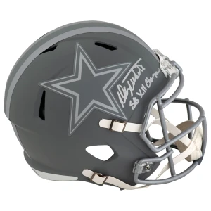 Danny White Signed Dallas Cowboys SLATE Riddell Full Size Speed Replica Helmet w/SB XII Champs