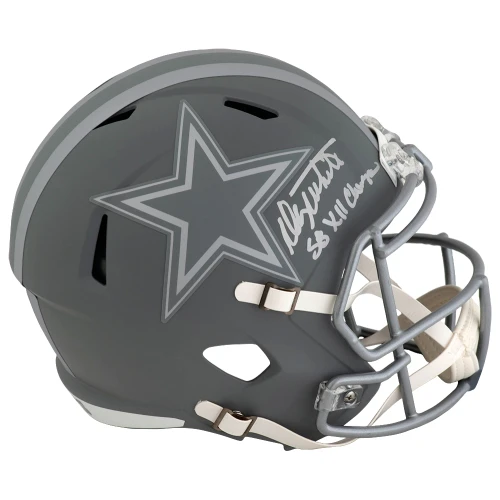Danny White Signed Dallas Cowboys SLATE Riddell Full Size Speed Replica Helmet w/SB XII Champs