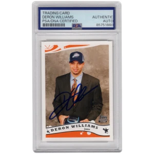 Deron Williams Signed Utah Jazz 2005 Topps Rookie Basketball Trading Card #223 - (PSA Encapsulated)