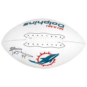 Ricky Williams Signed Miami Dolphins Logo Franklin White Football