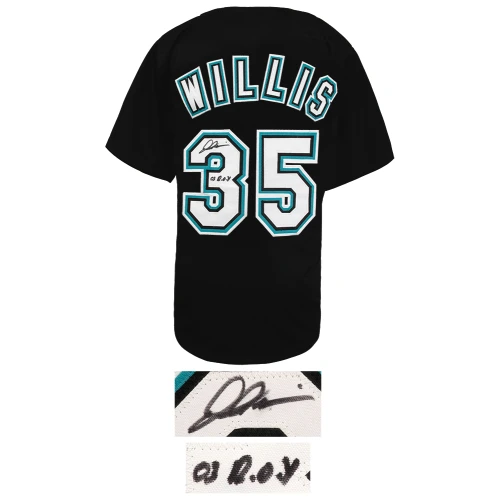 Dontrelle Willis Signed Black Custom Baseball Jersey w/03 ROY - Image 2