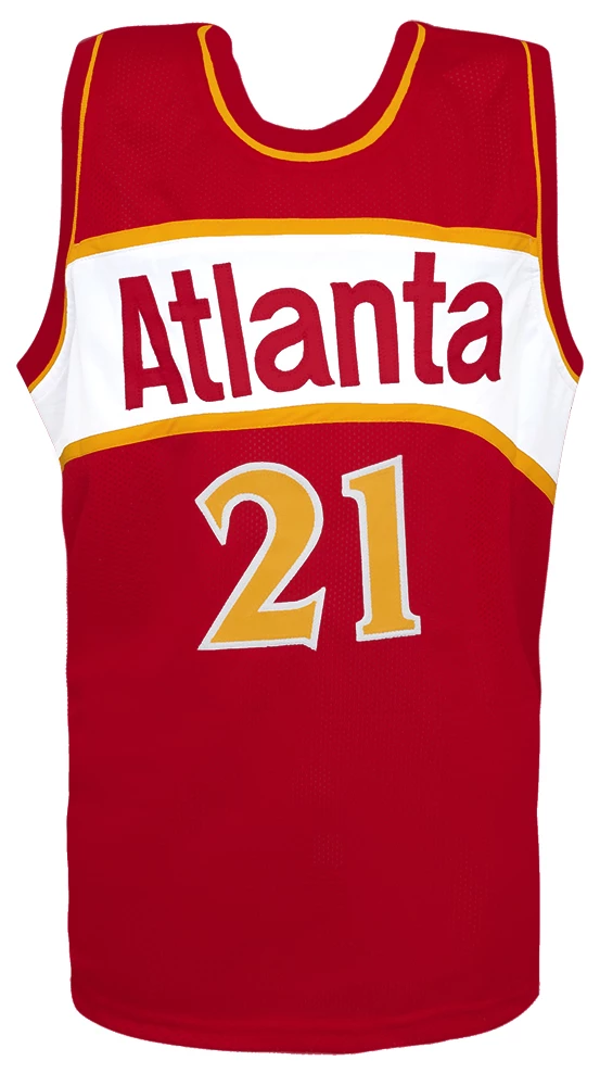 Dominique Wilkins Signed Red Throwback Custom Jersey - Image 3