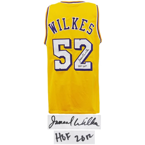 Jamaal Wilkes Signed Gold Custom Basketball Jersey w/HOF 2012 - Image 2
