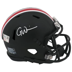 Garrett Wilson Signed Ohio State Buckeyes Black Riddell Speed Mini Helmet - (Fanatics)