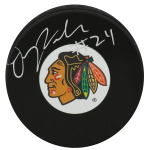 Doug Wilson Signed Chicago Blackhawks (Medium) Logo Hockey Puck