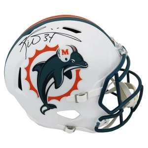 Ricky Williams Signed Miami Dolphins 1990's Style Throwback Riddell Full Size Speed Replica Helmet