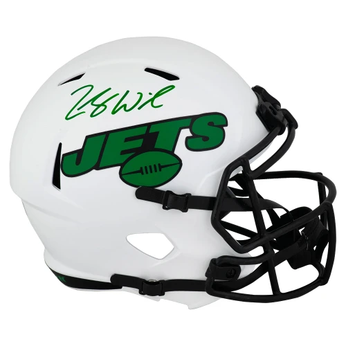 Zach Wilson Signed New York Jets LUNAR Eclipse Riddell Full Size Speed Replica Helmet - (Fanatics)