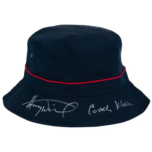 Henry Winkler Signed Waterboy Navy Bucket Coaching Hat w/Coach Klein