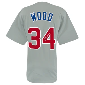 Kerry Wood Signed Grey Custom Baseball Jersey