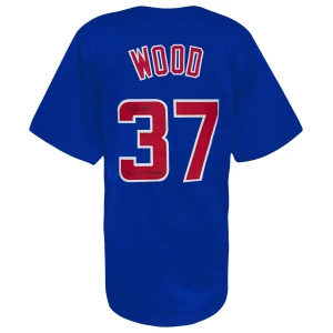 Travis Wood Signed Blue Custom Baseball Jersey w/16 WS Champs