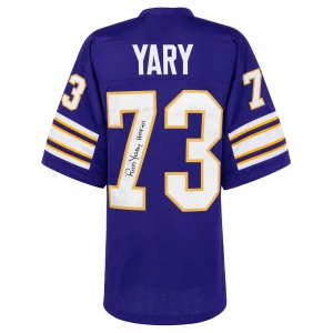 Ron Yary Signed Purple Custom Football Jersey w/HOF'01