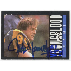 Jack Youngblood Signed Rams 1985 Topps Football Card #88 w/HF'01