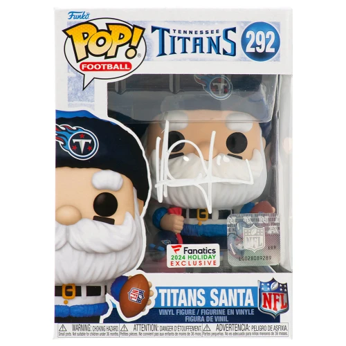 Vince Young Signed Tennessee Titans SANTA Funko Pop Doll #292