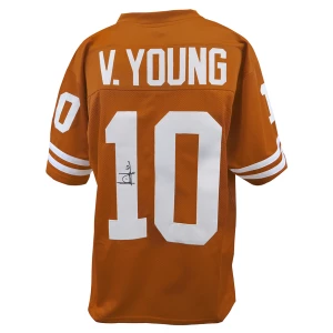 Vince Young Signed Brown Custom Jersey