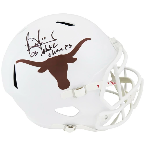 Vince Young Signed Texas Longhorns Riddell Full Size Speed Replica Helmet w/05 Nat'l Champs