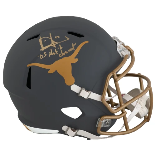 Vince Young Signed Texas Longhorns SLATE Riddell Full Size Speed Replica Helmet w/05 Nat'l Champs