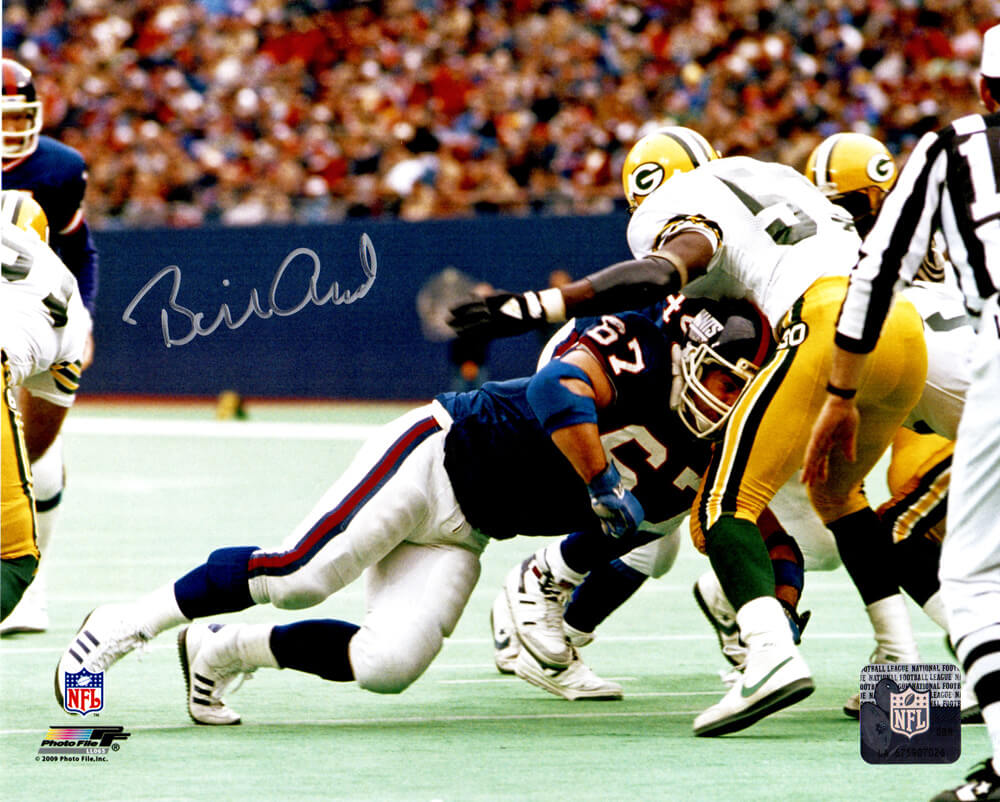 Billy Ard Signed New York Giants Blocking Action 8×10 Photo (In Silver ...