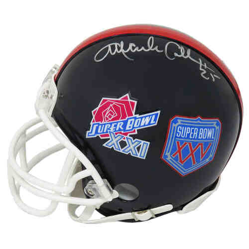 Mark Collins Signed New York Giants Super Bowl XXI & XXV Champs Logo Riddell Mini Helmet
