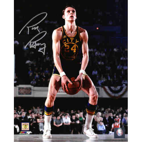 Rick Barry Signed Golden State Warriors Under Hand Free Throw 8x10 Photo
