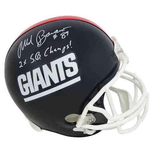Mark Bavaro Signed New York Giants Throwback Riddell Full Size Replica Helmet w/2x SB Champs
