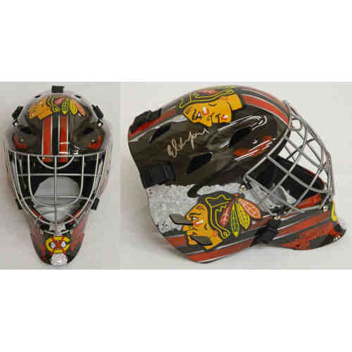 Ed Belfour Signed Chicago Blackhawks Replica Hockey Goalie Mask