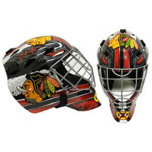 Ed Belfour Signed Chicago Blackhawks Franklin Replica Hockey Goalie Mask