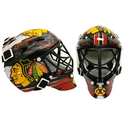 Ed Belfour Signed Chicago Blackhawks Franklin Mini Hockey Goalie Mask