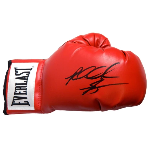 Riddick Bowe Signed Everlast Red Boxing Glove