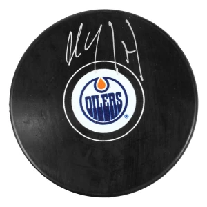Paul Coffey Signed Edmonton Oilers Logo Hockey Puck
