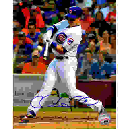 Chris  Coghlan Signed Chicago Cubs Swinging Action 8x10 Photo