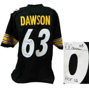 Dermontti Dawson Signed Black Custom Football Jersey w/HOF'12