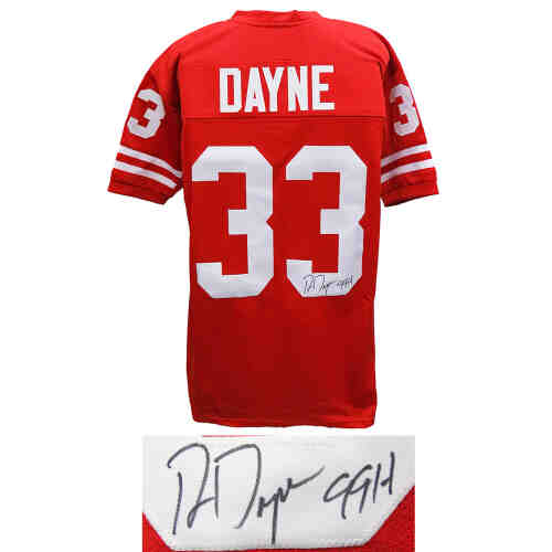 Ron Dayne Signed Red Custom Jersey w/99H