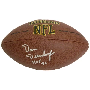 Dan Dierdorf Signed Wilson NFL Full Size Super Grip Football w/HOF 96