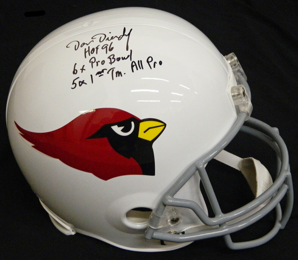 Dan Dierdorf Signed St Louis Cardinals Throwback Riddell Full Size Replica Helmet w/3 Inscriptions